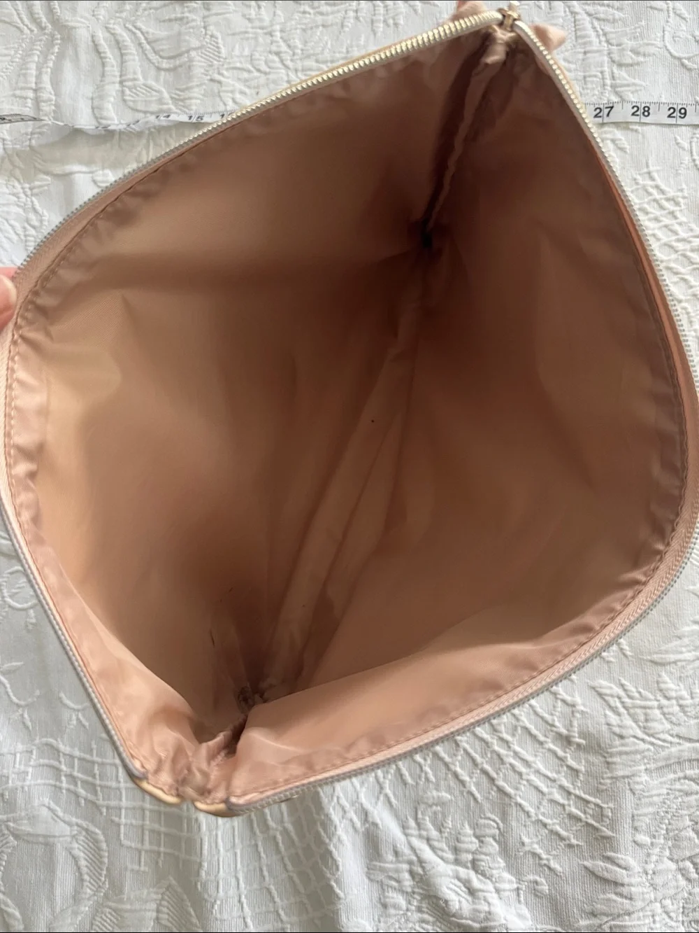 BEIS Beige Travel Pouch with Zip